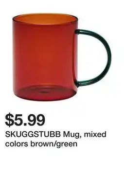 Ikea SKUGGSTUBB Mug, mixed colors brown/green offer