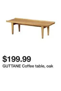 Ikea GUTTANE Coffee table, oak offer