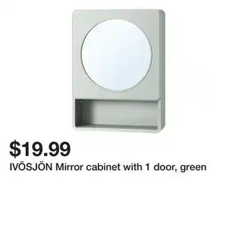 Ikea IVÖSJÖN Mirror cabinet with 1 door, green offer