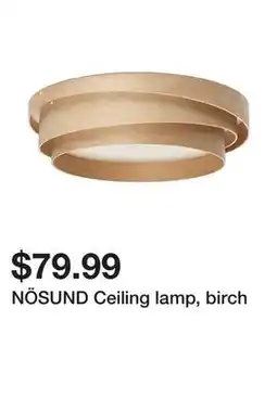 Ikea NÖSUND Ceiling lamp, birch offer