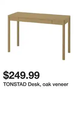 Ikea TONSTAD Desk, oak veneer offer