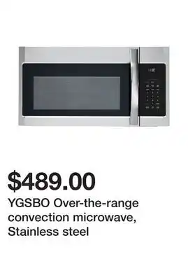 Ikea YGSBO Over-the-range convection microwave, Stainless steel offer