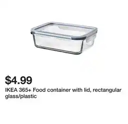 Ikea IKEA 365+ Food container with lid, rectangular glass/plastic offer