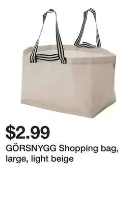 Ikea GÖRSNYGG Shopping bag, large, light beige offer