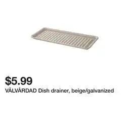 Ikea VÄLVÅRDAD Dish drainer, beige/galvanized offer