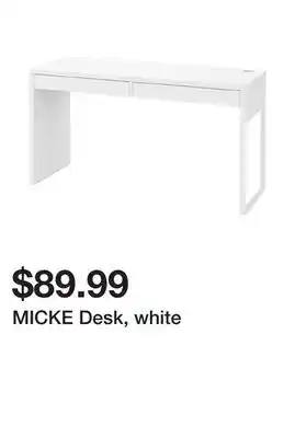 Ikea MICKE Desk, white offer