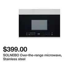 Ikea SOLNEBO Over-the-range microwave, Stainless steel offer