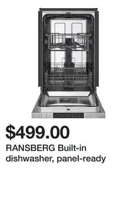 Ikea RANSBERG Built-in dishwasher, panel-ready offer