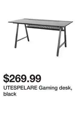 Ikea UTESPELARE Gaming desk, black offer