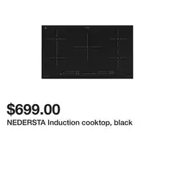 Ikea NEDERSTA Induction cooktop, black offer