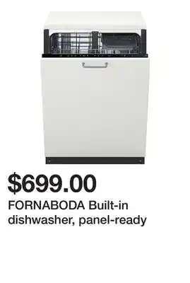 Ikea FORNABODA Built-in dishwasher, panel-ready offer