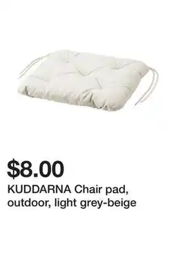 Ikea KUDDARNA Chair pad, outdoor, light grey-beige offer