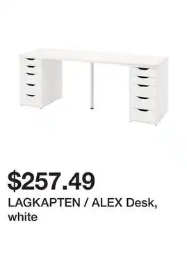 Ikea LAGKAPTEN / ALEX Desk, white offer