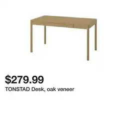 Ikea TONSTAD Desk, oak veneer offer