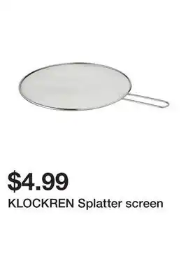 Ikea KLOCKREN Splatter screen offer