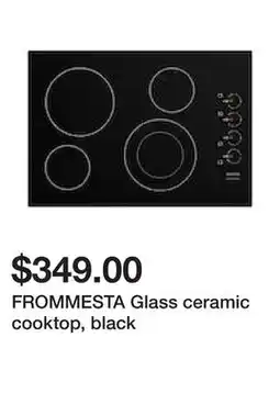 Ikea FROMMESTA Glass ceramic cooktop, black offer