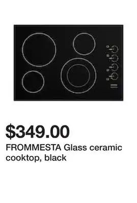 Ikea FROMMESTA Glass ceramic cooktop, black offer