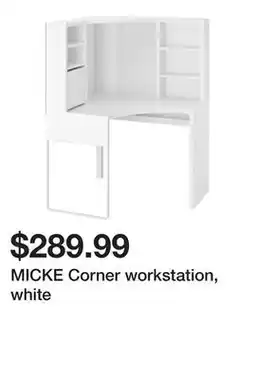 Ikea MICKE Corner workstation, white offer