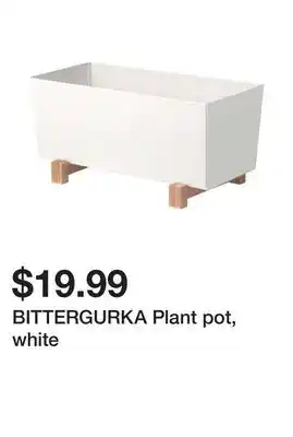 Ikea BITTERGURKA Plant pot, white offer