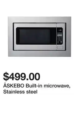 Ikea ÄSKEBO Built-in microwave, Stainless steel offer