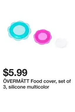 Ikea ÖVERMÄTT Food cover, set of 3, silicone multicolor offer