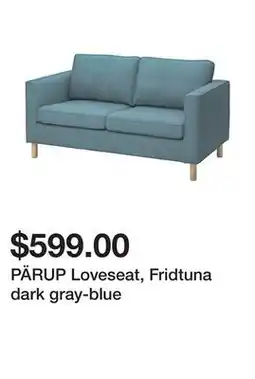 Ikea PÄRUP Loveseat, Fridtuna dark gray-blue offer