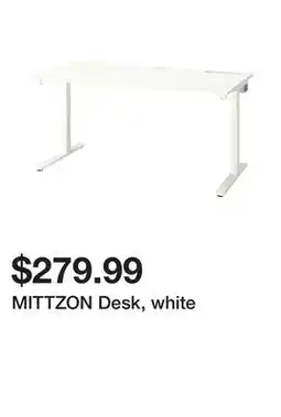 Ikea MITTZON Desk, white offer