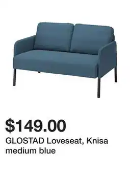 Ikea GLOSTAD Loveseat, Knisa medium blue offer