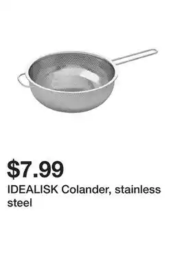 Ikea IDEALISK Colander, stainless steel offer