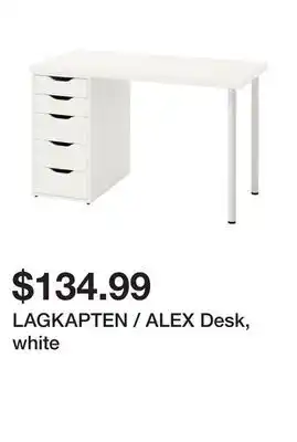 Ikea LAGKAPTEN / ALEX Desk, white offer