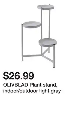 Ikea OLIVBLAD Plant stand, indoor/outdoor light gray offer