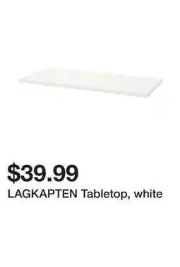 Ikea LAGKAPTEN Tabletop, white offer