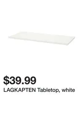 Ikea LAGKAPTEN Tabletop, white offer