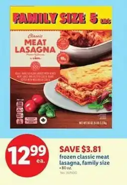 Lidl frozen classic meat lasagna, family size offer