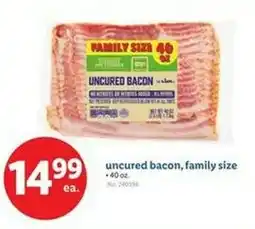 Lidl uncured bacon, family size offer