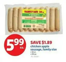 Lidl chicken apple sausage, family size offer