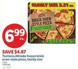 Lidl Trattoria Alfredo frozen brick oven-style pizza, family size offer