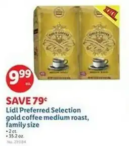 Lidl Lidl Preferred Selection gold coffee medium roast, family size offer