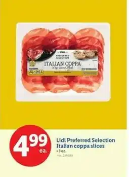 Lidl Lidl Preferred Selection Italian coppa slices offer