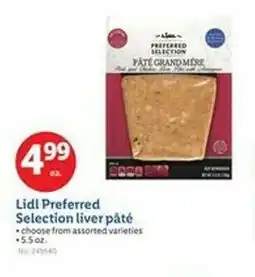 Lidl Lidl Preferred Selection liver pate offer