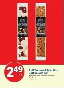 Lidl Lidl Preferred Selection soft nougat bar offer