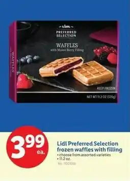 Lidl Lidl Preferred Selection frozen waffles with filling offer