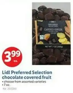 Lidl Lidl Preferred Selection chocolate covered fruit offer