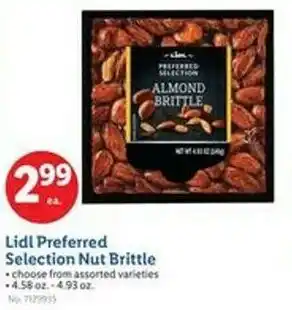 Lidl Lidl Preferred Selection Nut Brittle offer