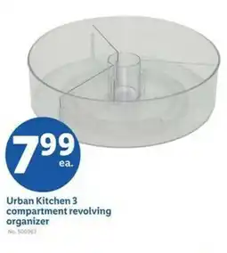 Lidl Urban Kitchen 3 compartment revolving organizer offer