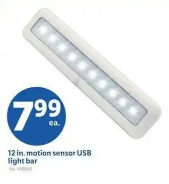 Lidl 12 in. motion sensor USB light bar offer