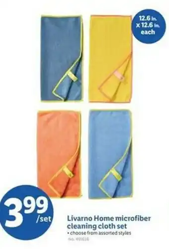 Lidl Livarno Home microfiber cleaning cloth set offer