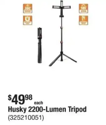 The Home Depot Husky 2200-Lumen Tripod offer