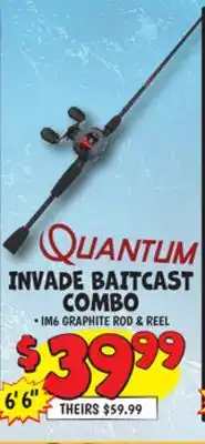 Ollie's QUANTUM INVADE BAITCAST COMBO offer