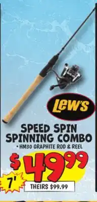 Ollie's LEW'S SPEED SPIN SPINNING COMBO offer